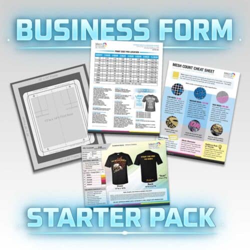 Screen Print DTF DTG Business Forms Art Approval Quote Start Pack
