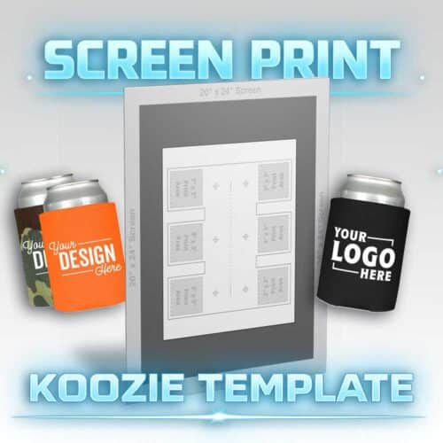 Screen Print Koozie Platten and Registration Temple Pre-Press Multi-Color Screen Registration