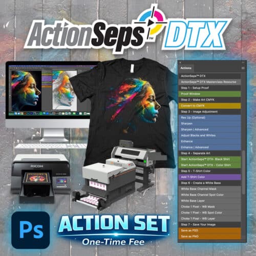 ActionSeps™ DTX DTG DTF Separation Halftone Software