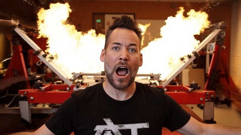 Action Ai Designer Coures My Screen Print Press Caught on Fire
