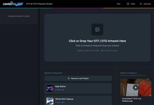 ActionSeps™ DTX Live Web App Quick Start Guide