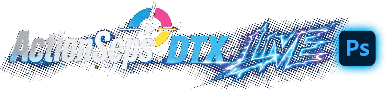 ActionSeps DTX Live Photoshop Plugin DTF and DTG separation application for halftone artwork preparation and garment printing