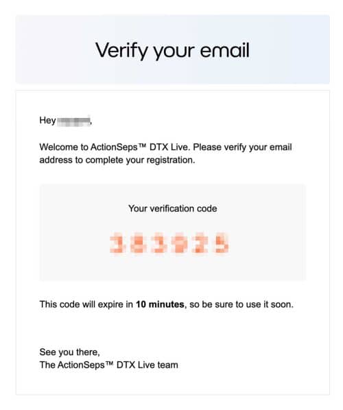 ActionSeps™ DTX Live Web App Quick Start Guide
