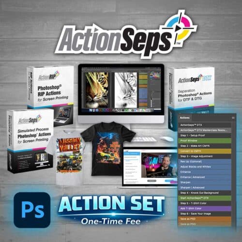ActionSeps Screen Print Photoshop Action Set for Simulate Process Separations