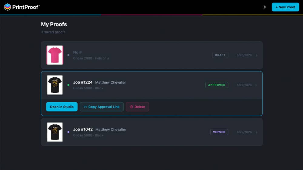 PrintProof™ is an Art Approval & Mockup Software for Print Shops